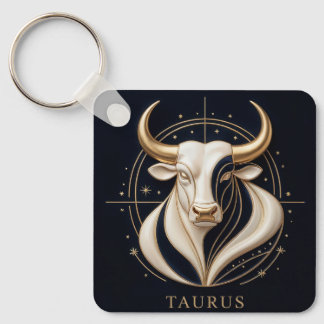 Porte-clés ♉ Taureau élégant Zodiaque Taureau doré Astrologie