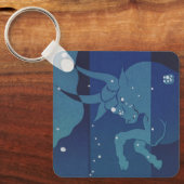 Porte-clés Taurus Bull Constellation Astrologie Zodiaque Vint (Recto)