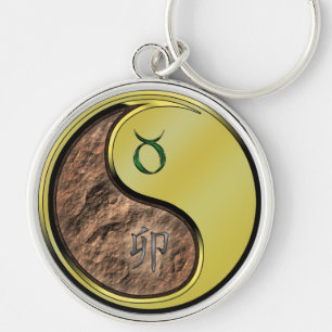 Porte-clés Taurus et lapin métallique