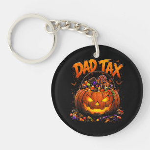 Porte-clés Taxe Papa Drôle Halloween Citrouille