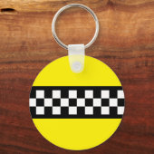 Porte-clés Taxi Check Stripe Pattern (Recto)