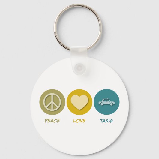 Porte-clés Taxis Peace Love (Recto)
