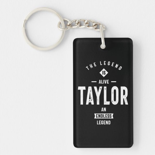 Porte-clés Taylor Nom personnalisé Anniversaire Cadeau (Devant)