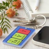 Porte-clés Tayt nom de clé périodique du tableau (Devant droit)