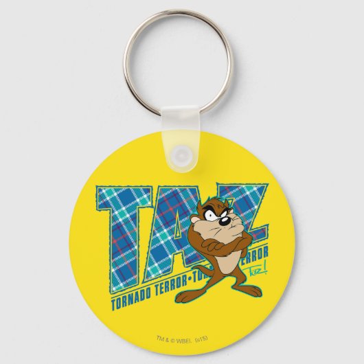 Porte-clés TAZ™ Tornado Terreur Plaid (Recto)