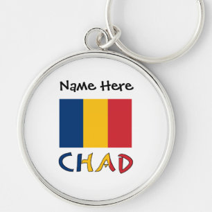 Porte-clés Tchad et Drapeau Tchadien Personnalisés 