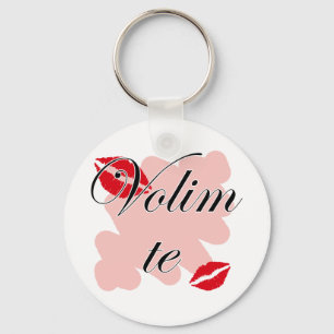Porte-clés Te de Volim - serbe - je t'aime