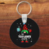 Porte-clés Tea Lover Gnome Red Buffalo Plaid Matching Family (Recto)
