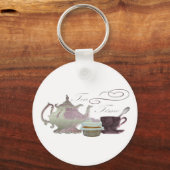 Porte-clés Tea Time Pink Cupcake Hearts Art (Recto)