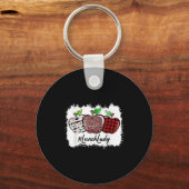 Porte-clés Teach Love Insre Lunch Lady Leopard Red Plain (Recto)