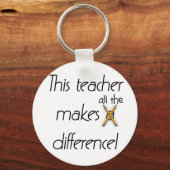 Porte-clés Teacher fait une différence T-shirts et cadeaux (Recto)