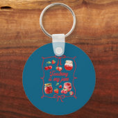 Porte-clés Teacher Teach Loves Insre Strawberry Teaching Is M (Recto)