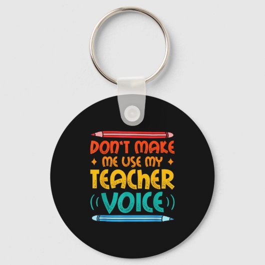 Porte-clés Teacher Voice Teacherlife Primary School Teacher  (Recto)