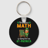 Porte-clés Teaching Math Is Awesome On St Patrick Day Leprech (Recto)