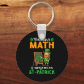 Porte-clés Teaching Math Is Awesome On St Patrick Day Leprech (Recto)