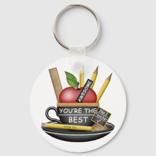 Porte-clés Teacup de pomme de l'enseignant