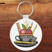 Porte-clés Teacup de pomme de l'enseignant (Recto)