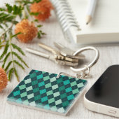 Porte-clés Teal argyle (Devant Droit)