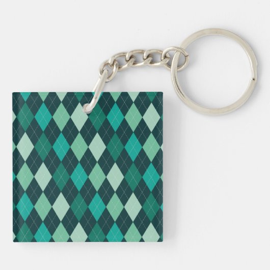 Porte-clés Teal argyle (Dos)