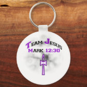 Porte-clés Team Jesus Mark 12:30 (Recto)