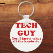 Porte-clés Tech Guy Oui Je sais ce que font tous les Knobs (Recto)