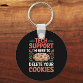 Porte-clés Tech Suprt Christmas Helpdesk Computer Geek Cookie (Recto)