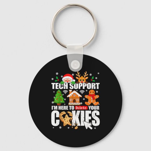 Porte-clés Tech Suprt Delete Your Cookies Men Ugly Christmas (Recto)