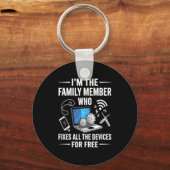 Porte-clés Tech Suprt Design For Men, Boys, Dad. Funny Meme  (Recto)