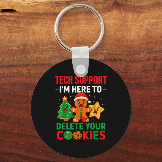 Porte-clés Tech Suprt Here To Delete Cookies Christmas Men Wo (Recto)