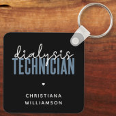 Porte-clés Technicien de dialyse personnalisé | Cadeaux techn (Verso)