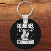Porte-clés Technicien d'enlèvement d'écureuil Chasse d'écureu (Recto)