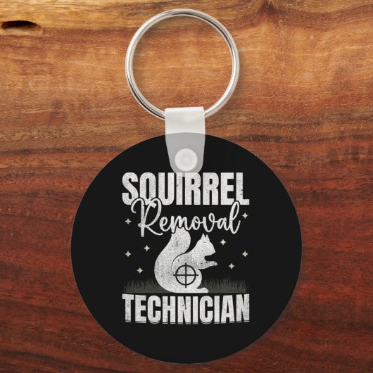 Porte-clés Technicien d'enlèvement d'écureuil Chasse d'écureu (Recto)