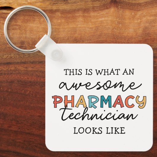 Porte-clés Technicien en pharmacie Awesome Technologie en pha (Recto)
