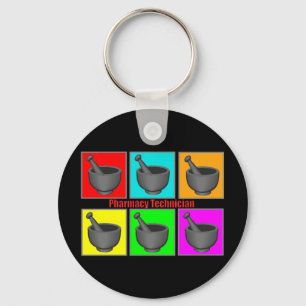 Porte-clés Technicien en pharmacie Cadeaux de popart