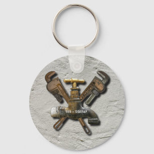 Porte-clés Technicien en plomberie de l'eau de drainage