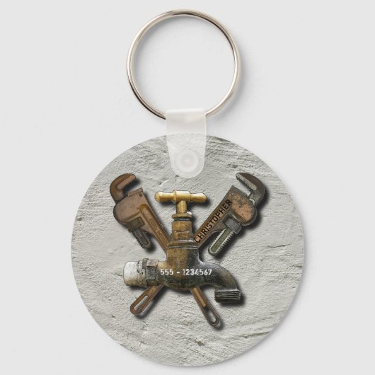 Porte-clés Technicien en plomberie de l'eau de drainage (Recto)