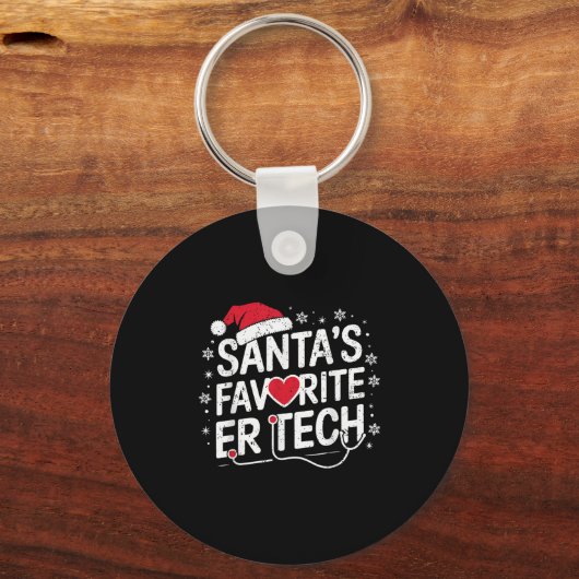 Porte-clés Technicien en salle d'urgence de Noël Père Noël Fa (Recto)