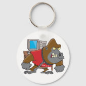 Porte-clés Technicien en sécurité informatique Gorille en col (Recto)