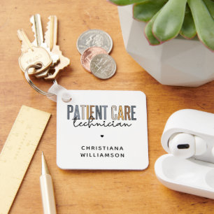 Porte-clés Technicien en soins aux patients sur mesure Cadeau