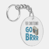 Porte-clés Technicien HVAC Tech Climatiseur Aller Brr (Devant gauche)