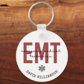 Porte-clés Technicien Médicale d'urgence EMT personnalisé (Recto)