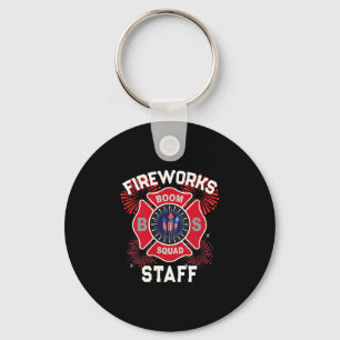 Porte-clés Technicien patriotique de personnel de feu d'artif