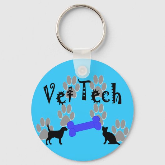 Porte-clés TECHNIQUE VET Avec Os Chien (Recto)