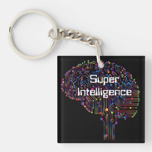 Porte-clés Technologie de super intelligence (Devant)