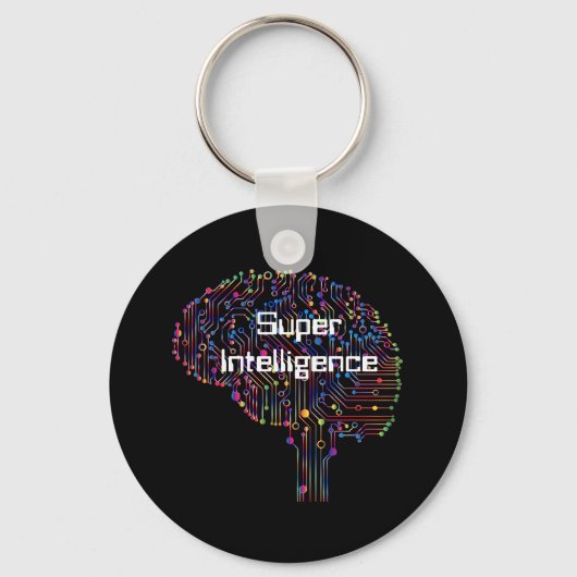 Porte-clés Technologie de super intelligence (Recto)