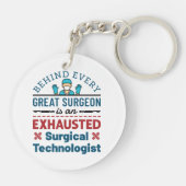 Porte-clés Technologue chirurgical épuisé Funny Scrub Tech (Dos)