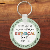 Porte-clés Technologue Chirurgiste Personnalisé Semaine Drôle (Recto)