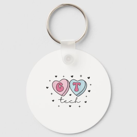 Porte-clés Technologue Ct Valentines cardiaques Jour Cat Scan (Recto)