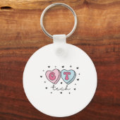 Porte-clés Technologue Ct Valentines cardiaques Jour Cat Scan (Recto)