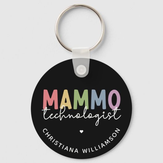 Porte-clés Technologue Mammographie sur mesure (Recto)